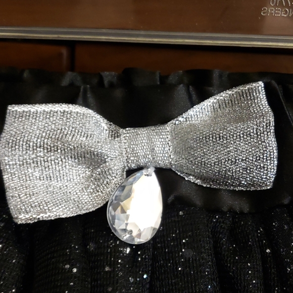 Toddler Black and Silver Tiered and Tulle Skirt - Picture 2 of 9